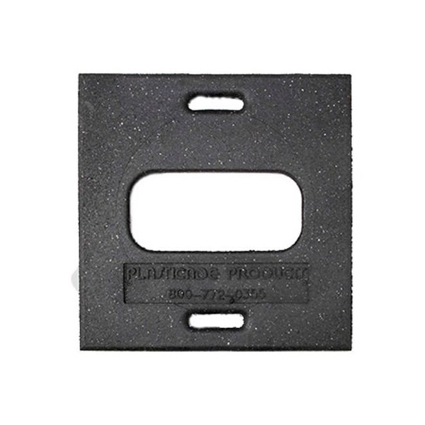 Plasticade Products 20 Lb. Recycled Rubber Base For Gemstone Vertical Panel, Barricade & Parking Signs, Black 400-B-20R - main